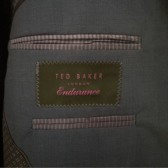 TED BAKER Endurance Jay Modern Fit Wool Blazer Blue 2 Button Size 40 Short - Picture 6 of 15